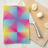 Abstract vierkant vectormozaïek theedoek (Quarter Fold)