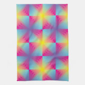 Abstract vierkant vectormozaïek theedoek (Verticaal)