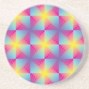 Abstract vierkant vectormozaïek zandsteen onderzetter