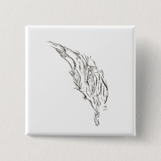 abstract vierkante button 5,1 cm (Voorkant)