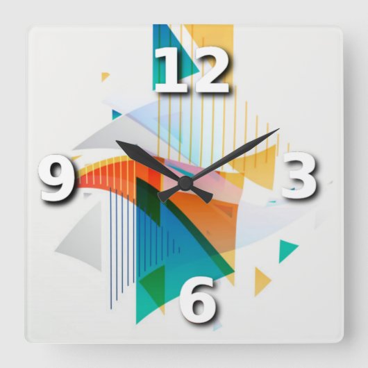 Abstract Vierkante Klok (Voorkant)