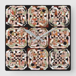 Abstract Vierkante Klok