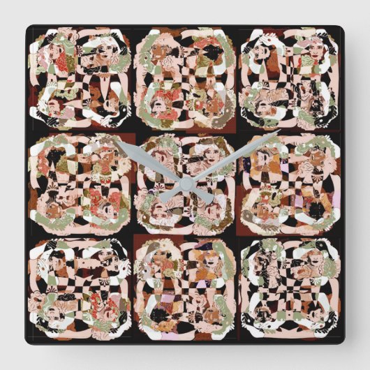 Abstract Vierkante Klok (Voorkant)