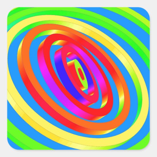 Abstract Vierkante Sticker (Voorkant)