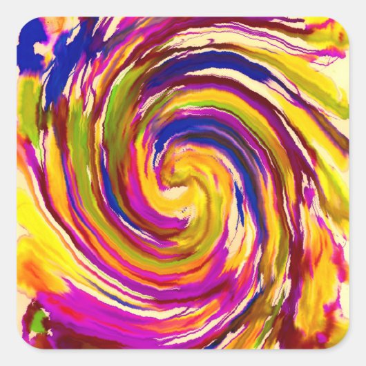 Abstract Vierkante Sticker (Voorkant)