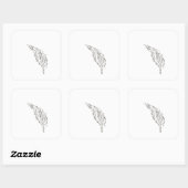 abstract vierkante sticker (Vel)