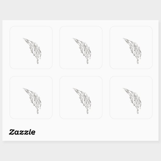 abstract vierkante sticker (Vel)