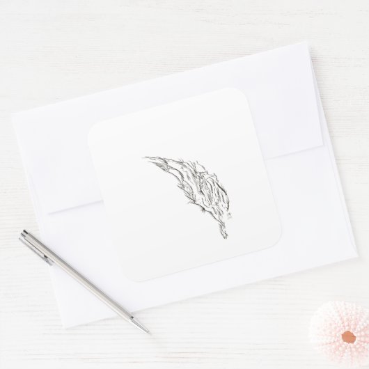 abstract vierkante sticker (Envelop)