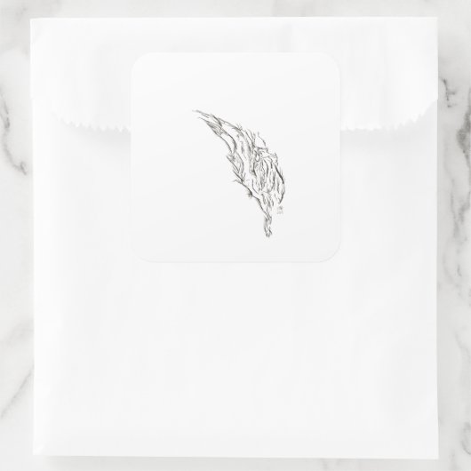 abstract vierkante sticker (Tas)