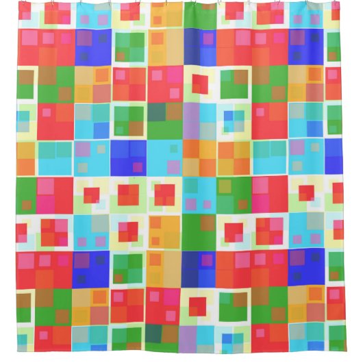 abstract vierkantsgordijn douchegordijn (Voorkant)