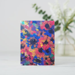 Abstract vintage flowers briefkaart
