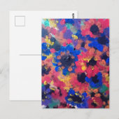 Abstract vintage flowers briefkaart (Voorkant / Achterkant)