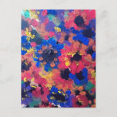 Abstract vintage flowers briefkaart (Voorkant)