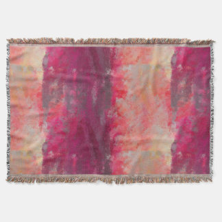 abstract vintage painting in pink red deken