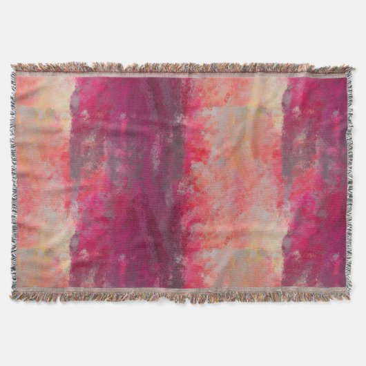 abstract vintage painting in pink red deken (Voorkant)