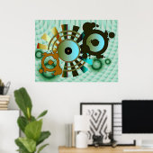 Abstract ViNYL-Poster Poster (Thuiskantoor)