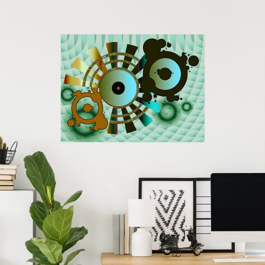 Abstract ViNYL-Poster Poster (Thuiskantoor)