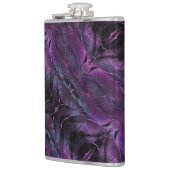 Abstract Violet Paars blauw design Heupfles (Links)