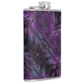Abstract Violet Paars blauw design Heupfles (Rechts)