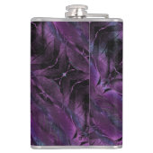 Abstract Violet Paars blauw design Heupfles (Achterkant)