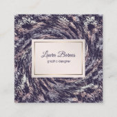 Abstract Violet Roze Spiral Vierkante Visitekaartje (Voorkant)