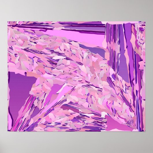 abstract Violet Woodland, Lavender, Mauve, Purpl Poster (Voorkant)