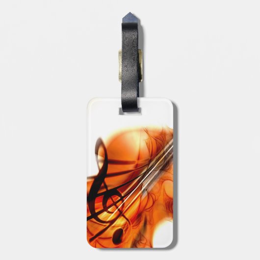 Abstract Violin Art Bagagelabel (Achterkant verticaal)