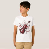Abstract violin basic children's t-shirt (Voorkant volledig)