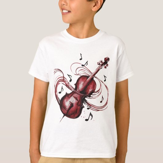 Abstract violin basic children's t-shirt (Voorkant)