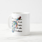 Abstract Violin Coffee Mug Koffiemok (Voorkant links)