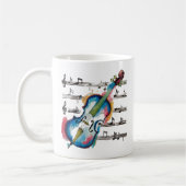 Abstract Violin Coffee Mug Koffiemok (Links)