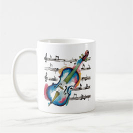 Abstract Violin Coffee Mug Koffiemok