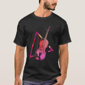 Abstract Violin Fiddle Orchestra Violinist T-shirt (Voorkant)