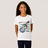 Abstract Violin Girls' Jersey T-shirt (Voorkant volledig)