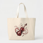 abstract violin grote tote bag (Voorkant)