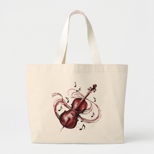 abstract violin grote tote bag (Voorkant)