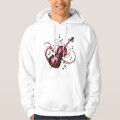 abstract violin hoodie (Voorkant)