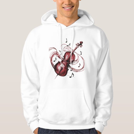 abstract violin hoodie (Voorkant)