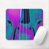 Abstract Violin Paars en Blauwgroen Muismat (Met muis)