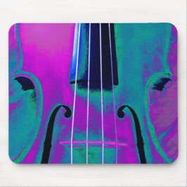 Abstract Violin Paars en Blauwgroen Muismat