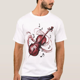 abstract violin t-shirt