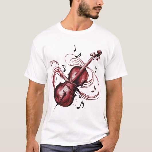 abstract violin t-shirt (Voorkant)