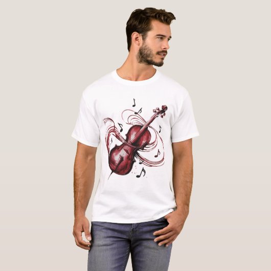 abstract violin t-shirt (Voorkant volledig)