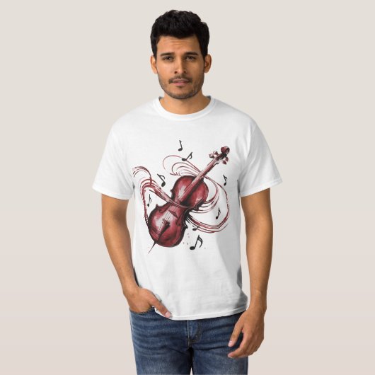 abstract violin t-shirt (Voorkant volledig)