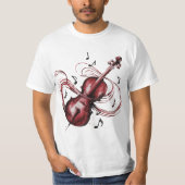 abstract violin t-shirt (Voorkant)