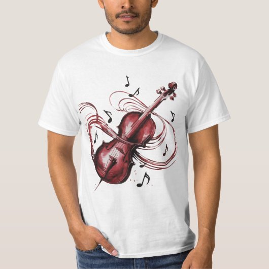abstract violin t-shirt (Voorkant)