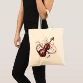 abstract violin tote bag (Voorkant (product))