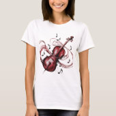 Abstract violin women's t-shirt (Voorkant)