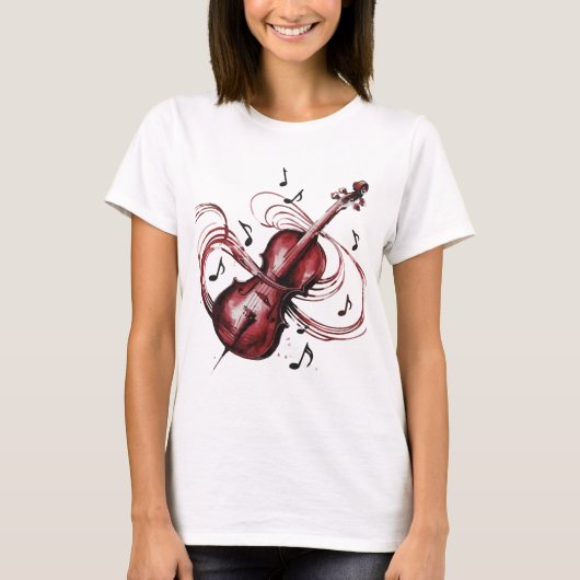 Abstract violin women's t-shirt (Voorkant)