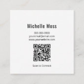 Abstract Viool Muziekinstrument QR-code Vierkante Visitekaartje (Achterkant)